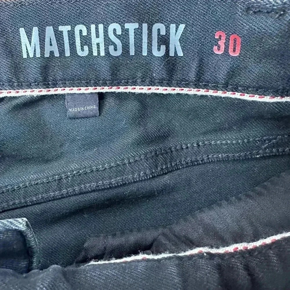 John Varvatos “Matchstick” Black Skinny Jeans With Factory Distressing Size 30 - Picture 12 of 14